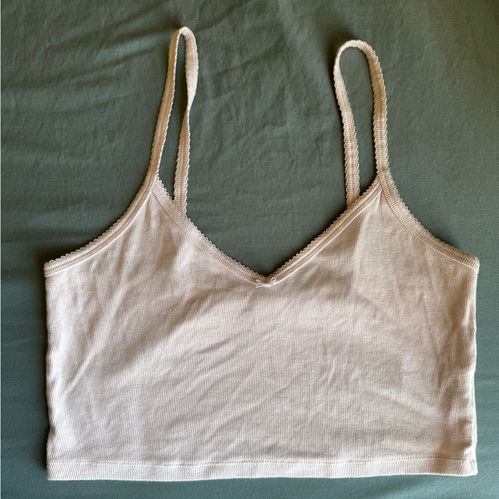 Light pink Ribbed Bralette Tank Top